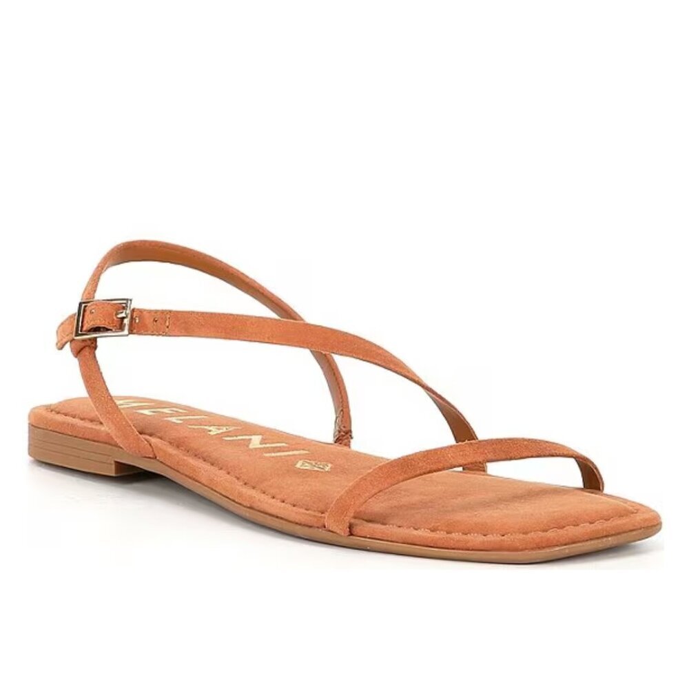 ANTONIO MELANI Tan Strappy Flat Sandals